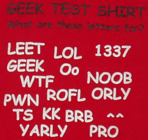 GEEK TEST SHIRT